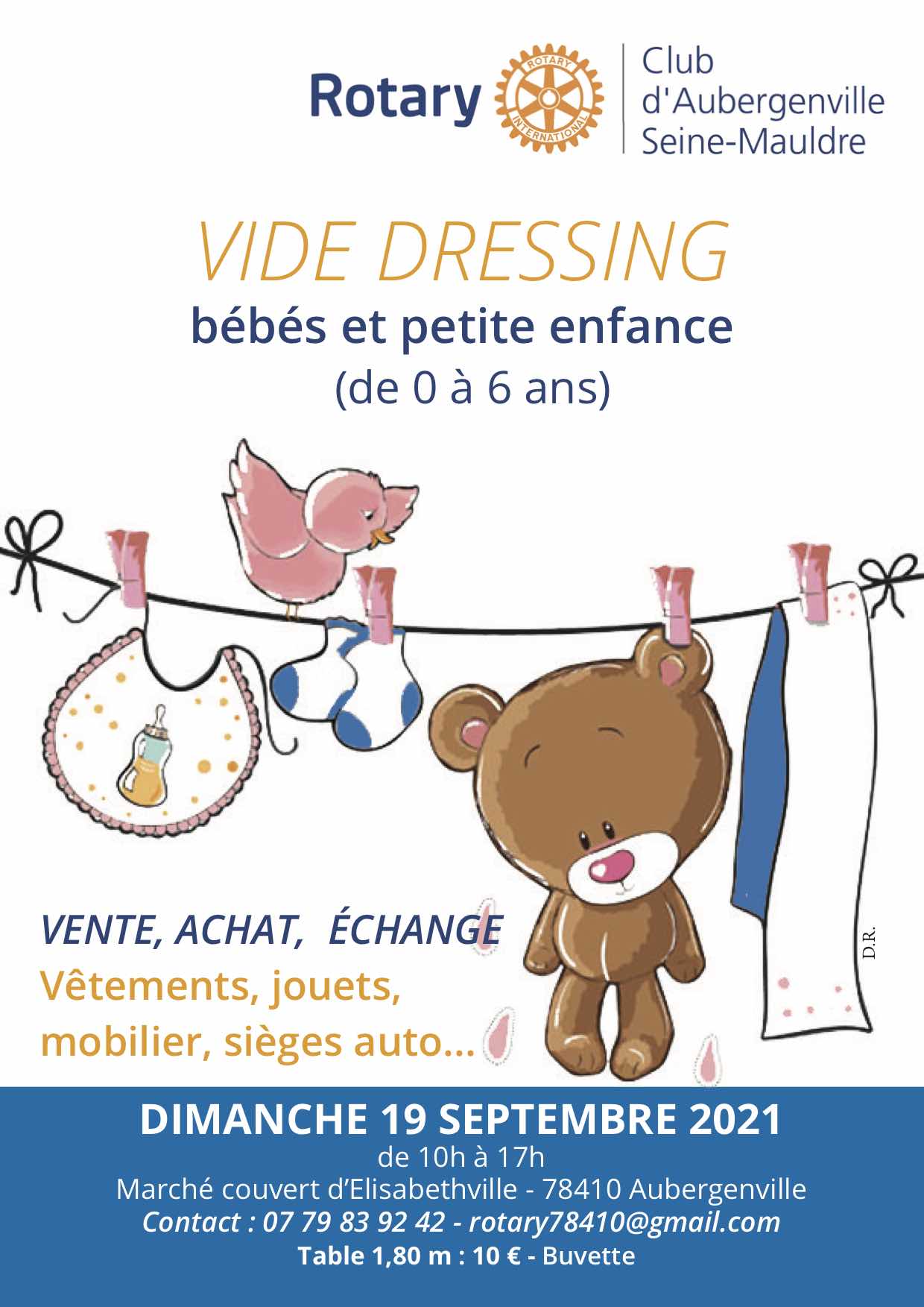 Vide dressing b b et petite enfance 2021 Aubergenville